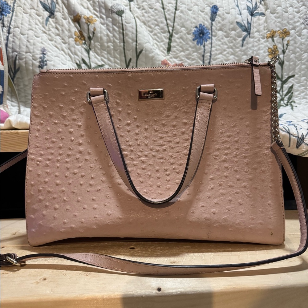 Pink Ostrich Textured Kate Spade Bag